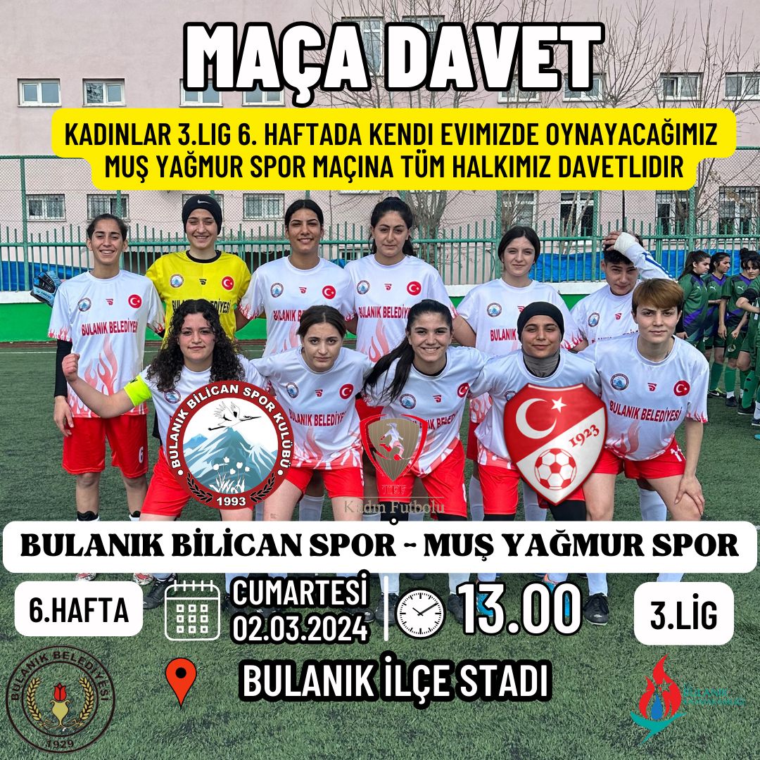 Bulanık İlçe Stadyumu'nda heyecanlı bir futbol karşılaşması!