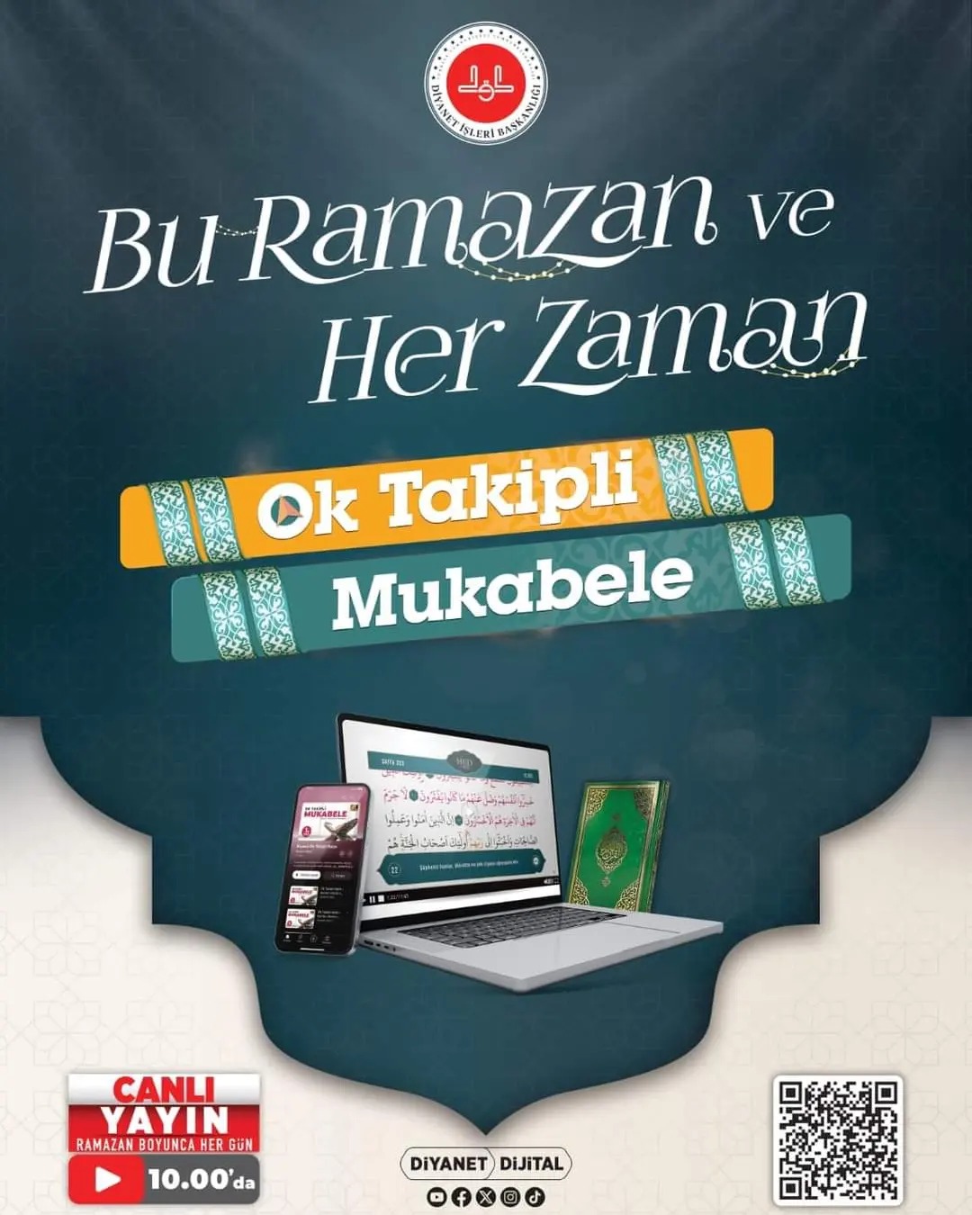 Yüksekova Müftülüğü, Ok Takipli Mukabele etkinliğiyle Ramazan ruhunu evlere taşıyor.