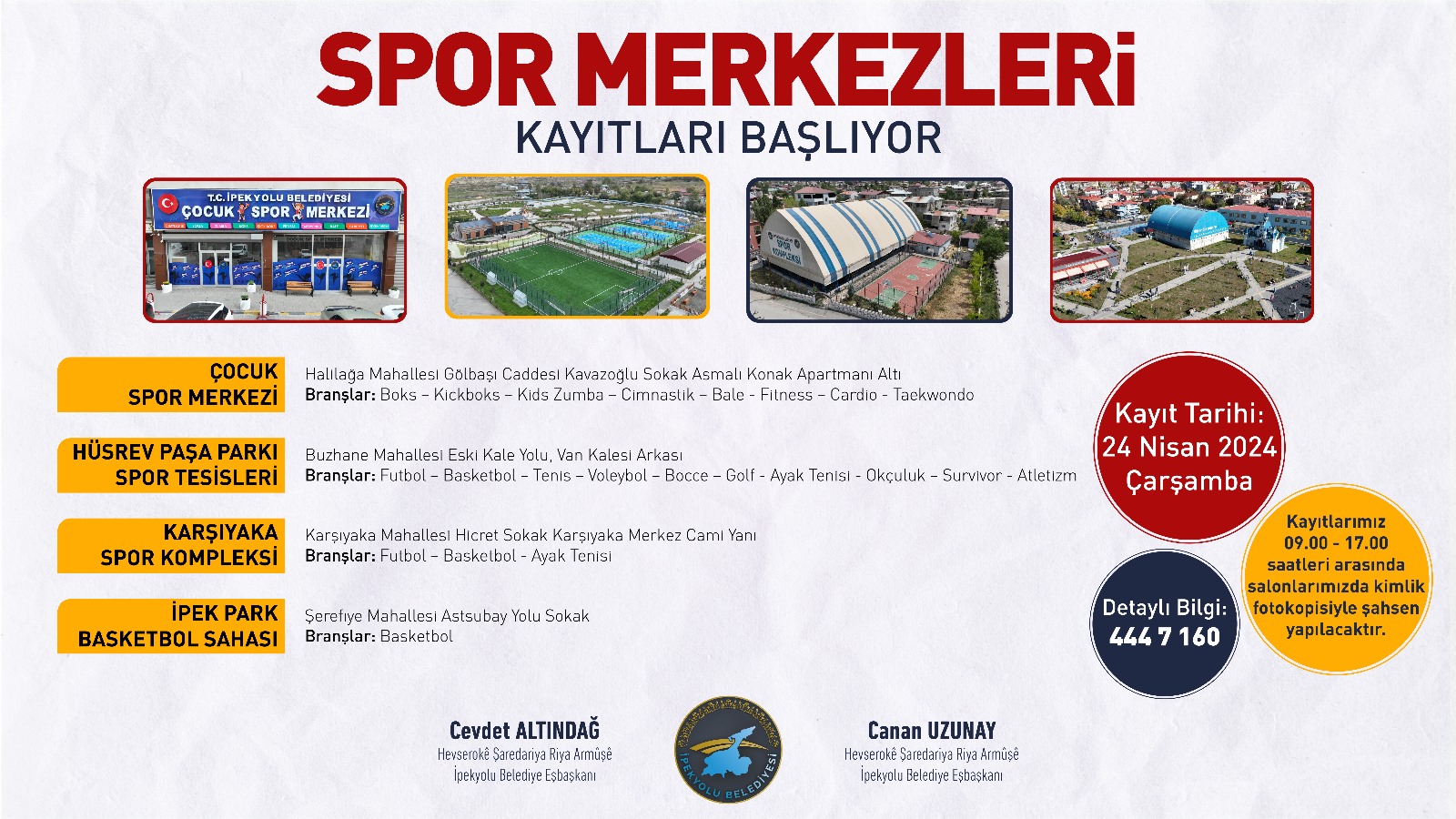 İPEKYOLU BELEDİYESİ YENİ DÖNEM SPOR KAYITLARI BAŞLADI